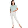 Mud Pie Womens Minah V-Neck Tee(Seafoam)
