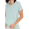 Mud Pie Womens Minah V-Neck Tee(Seafoam)
