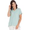Mud Pie Womens Minah V-Neck Tee(Seafoam)