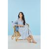 Mud Pie Womens Portland Midi Dress with 3/4 Sleeves(Blue)