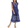 Mud Pie Women’s Radford Embroidered Midi(Blue)