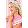 Mud Pie Women’s Sports Beaded Earrings-Tennis