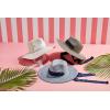 Mud Pie Women’s Striped Ribbon Hat(Black)