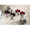 Mud Pie Women’s Velvet Bow Earrings, Black, One Size