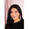 Mud Pie Women’s Velvet Bow Earrings, Red, One Size