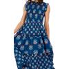 Mud Pie Women’s Ward Smocked Midi Dress(Blue)