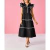Mud Pie Womens Women’s Pia RIC Rac Dress(Black)