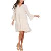 Mud Pie Womens Women’s Selden Jacquard Dress(White)