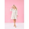 Mud Pie Womens Women’s Selden Jacquard Dress(White)