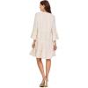 Mud Pie Womens Women’s Selden Jacquard Dress(White)