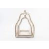 Mud Pie Wood Beaded Lantern Set, Distressed White WASH(Distressed White Wash)
