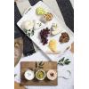 Mud Pie Wood and Marble Board, White/Brown, 17″ x 8″