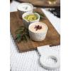 Mud Pie Wood and Marble Board, White/Brown, 17″ x 8″