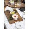 Mud Pie Wood and Marble Board, White/Brown, 17″ x 8″