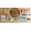 Mud Pie Wooden Charcuterie Serving Board and Spreader Set, Brown, Square(Square)