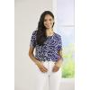Mud Pie Zander Women’s Knit Short Sleeve T-Shirt(Navy Stripe)