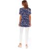 Mud Pie Zander Women’s Knit Short Sleeve T-Shirt(Navy Stripe)