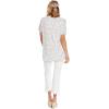 Mud Pie Zander Women’s Knit Short Sleeve T-Shirt(White Leopard)