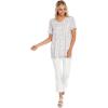 Mud Pie Zander Women’s Knit Short Sleeve T-Shirt(White Leopard)