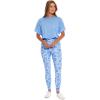 Mud Pie Ziggy Womens High-Waisted Leggings(Blue Leopard)