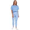 Mud Pie Ziggy Womens High-Waisted Leggings(Blue Leopard)