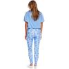 Mud Pie Ziggy Womens High-Waisted Leggings(Blue Leopard)