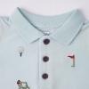 Mud Pie baby-boys Golf Pique Schiffly Romper(Blue)