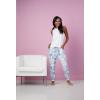 Mud Pie womens Bryant Tie Dye Jogger(Blue Tie Dye)