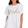 Mud Pie womens Women’s Bride Sparkle Top(Bride)