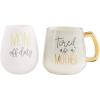 GREY MOM SILICONE WINE MUG SET