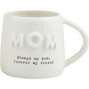 Mud Pie 18 oz Mom Chunky Letter Mug, White