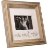 imageMud Pie 4695425 Mr and Mrs 4quot X 6quot Wood Picture Frame Brown