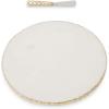 Mud Pie 4755024 Gold Edge Marble Set Serving Board, One Size, White