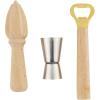 Mud Pie 48600153 Margarita Cocktail Set, juicer Jigger 2.75″ | Bottle Opener 6.5″, 50, Tan