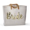 ‘Mud Pie 8613230 ”Bride Gold Sequin Tote'(Gold Bride)