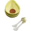 Mud Pie Avocado Fiesta Tidbit Plate; plate 4 3/4″ x 3 3/4″ | spoon 3 3/4″