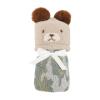 Mud Pie Baby Chenille Bear Hat and Blanket Set, Brown, 0-6 Months