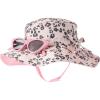 Mud Pie Baby Girl Hat & Sunglasses Set(Pink Leopard Print)