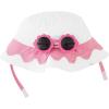 Mud Pie Baby Girl Hat & Sunglasses Set(White With Pink)