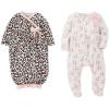 Mud Pie Baby Girls’ Leopard Grow Gift Set, 0-6 Months