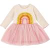 Mud Pie Baby Girls Rainbow Mesh Dress(Rainbow)