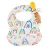 Mud Pie Baby Girls’ Silicone Bib & Spoon Set, Multi Rainbow