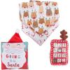 Mud Pie Baby’ Santa Gift Box Set | Includes Christmas Baby Bib, Plush Toy and Photo Memory Book