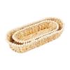 Mud Pie Beaded Hyacinth Nested Basket Set, Beaded, Small 5″ x 12 1/2″ | Large 6 1/2″ x 16 1/2″