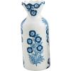 Mud Pie Block Print Bud Vase, Flower Steam, 5.75″ x 3.25″(Blooms)