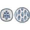 Mud Pie Block Print Nested Platter; small 10 3/4″ x 11″ | large 12 3/4″ dia