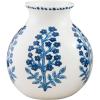 Mud Pie Bloom Block Print Flower Vase, 8″x 7″