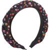 Mud Pie Braided Floral Headband, Black
