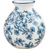 Mud Pie Cflwr Block Print Flower Vase, 7″ x 6″