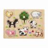 Mud Pie Children’s Animal Large Knob Puzzle, Farm